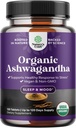 Suplementos de Ashwagandha Orgánica de alta resistencia - Tablas Orgánicas de Ashwagandha para el soporte de humor " Equilibrio hormonal para hombres de mujeres - Polvo Extracto con Pimiento Negro para una mejor absorción - 120 Ct