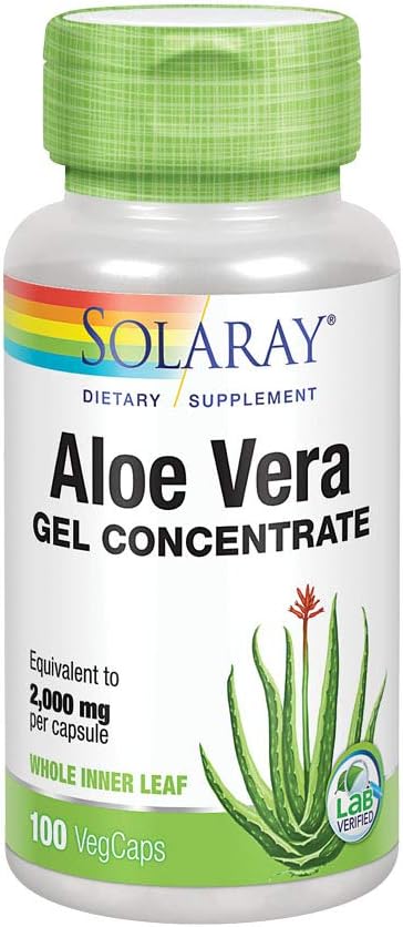 Aloe Vera Gel 2000mg Solaray 100 VCaps