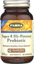 Flora Super 8 Hi Potency Probiotics 30 Cuenta - Healthy Yeast Balance & Digestive Health - for Men &amp; Women - 42 Billion CFU, Raw, Gluten Free - Hasta 1 Mes de Suministro