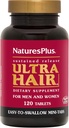 Natures Plus Ultra Hair, Sustained Release - 120 Easy to Swallow Mini Tablets - Natural Hair Growth for Men &amp; Women Supplement - Longer, Thicker Hair - Vegetarian, Gluten-Free - 30 Servings