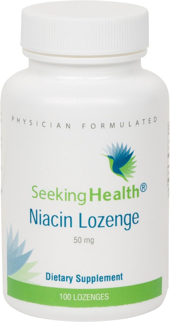 Buscando Salud Niacin Lozenge tención Proporciona 50 mg de Niacina como Ácido Nicotínico tóxico Vitamina B3 Silencio Libre de Magnesium Stearate Silencio No-GMO Silencio Natural Cherry Flavor  100 Lozenges