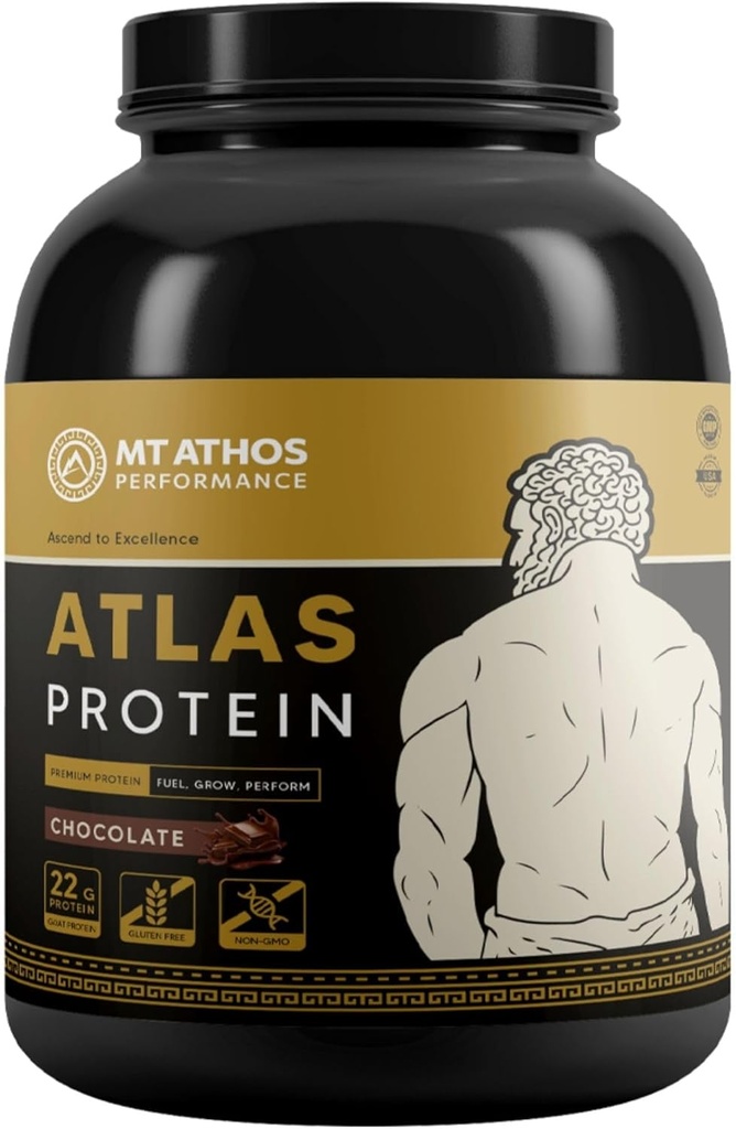 Atlas Chocolate Proteína Polvo de proteínas Whey con Casein Protein ← 22 g Protein per Serving  durable Chocolate tención 28