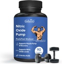 Nitric Oxide Suplemento Pre Workout Suplemento para Hombres TENIDO Crecimiento muscular ANTE Arginine Glutamine &amp; Ornithine - 90 Píldoras Veganas, No GMO Apoyo a la Salud Masculina