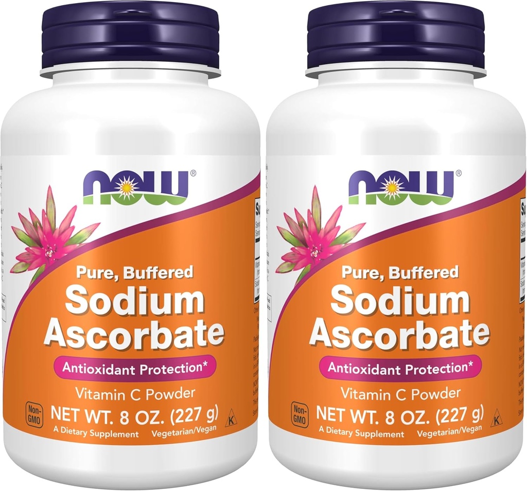 AHORA Suplementos, Sodium Ascorbate Powder, Buffered, Antioxidant Protection*, 8-Ounce (Pack of 2)