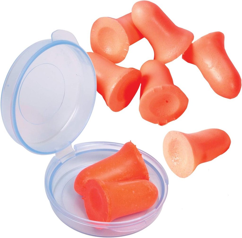 Apex Soft Foam Ear Plugs with Case, NRR 33db, 1 Package, 4 Pair in Each Package