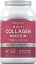 Piping Rock Multi Collagen Protein Powder ← 32oz tención Suplemento para Mujeres y Hombres Silencio Tipos I, II, III, V, X ← Desarrollado ← No GMO, Gluten Free