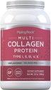 Piping Rock Multi Collagen Protein Powder ← 32oz tención Suplemento para Mujeres y Hombres Silencio Tipos I, II, III, V, X ← Desarrollado ← No GMO, Gluten Free
