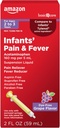   Basic Care Infants' Pain & Fever, Acetaminophen 160 mg per 5 mL, Suspension Liquid, Dye-Free Grape Flavor, 2 fl oz (Pack of 1)