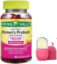 FitMania Spring Valley Women's Cranberry Probiotic Supplement Spring Valley Vegetarian Gummies, Raspberry Lemon, 60 Cuenta y un Roller de hielo de regalo para la cara