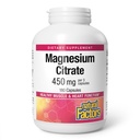 Factores naturales, Citrato de Magnesio 150 mg, Fórmula de Salud Musculo y Corazón, 180 cápsulas