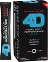 4D - Tropical Punch 25 Unit Box- Vitaminas &amp; Energética Powder Packets - Cero Calories & Azúcares - Gluten Free, Non-GMO, Keto & Vegan Friendly
