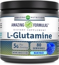 Amazing Formulas L-Glutamine Powder ← Amino Acid Suplemento Silencio No-GMO Silencio Gluten Free ← Made in USA (Blue Raspberry ← 1.1 Lb)