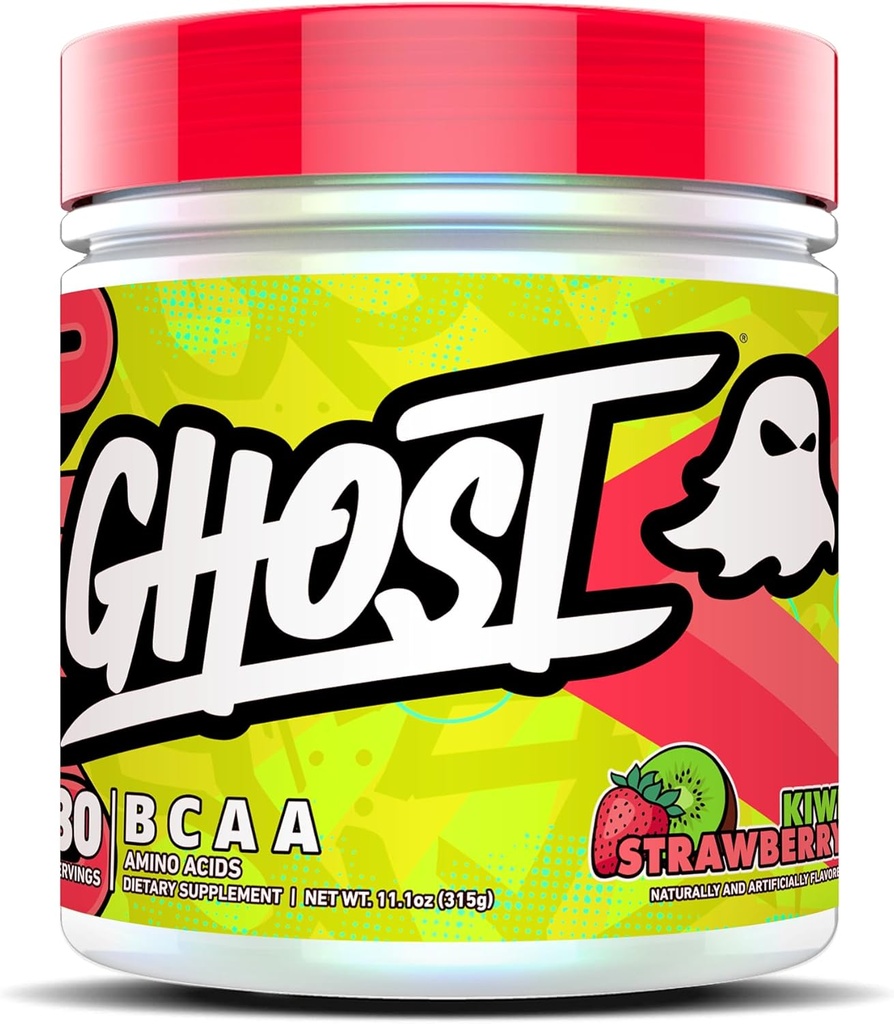 GHOST BCAA Powder Amino Amino Acids Suplemento, Kiwi Strawberry - 30 Servings - Sugar-Free Intra, Post & Pre Workout Amino Powder " Recovery Drink, 7G BCAA