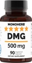 MONOHERB N-Dimetil Glycine 500 mg - DMG Suplemento - 90 Veg Capsules - 90 Servimientos