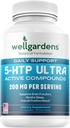 100% Puro 200 MG 5-HTP Ultra para el sueño saludable y el sentido del bienestar - Soporte Mood, estrés, sueño - 5HTP Suplemento con calcio - 60 5HTP 200mg cápsulas, 30 piezas