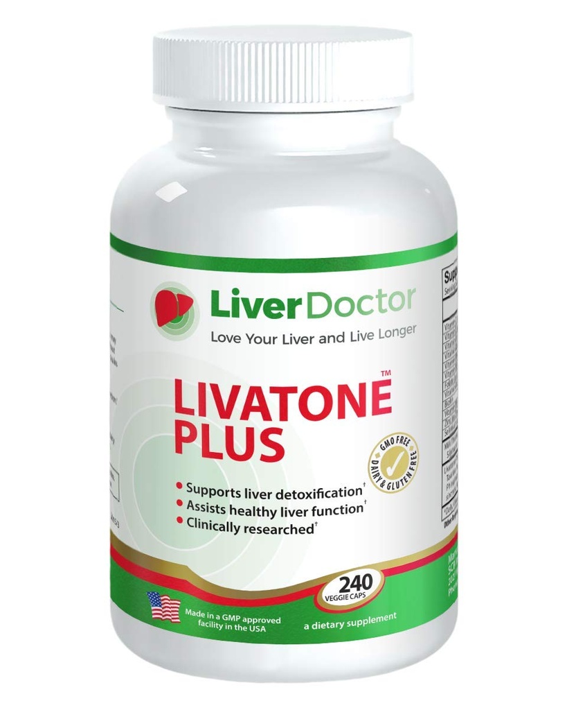Más Hígado Detox Capsules Píldoras de limpieza y desintoxicación con cardo de leche y antioxidantes (240 conde)