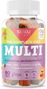 SUKU The Complete Kids Multivitamin Gummies – Vitaminas A, C, D, E, B6, B12, Folate " Zinc – Immune Support, Sugar-Free, Gluten-Free, Non-GMO, Tropical Bonanza Flavor – 60 Cuenta