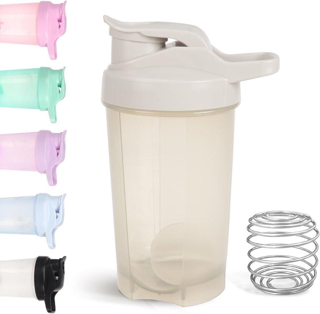 D.Y.A 16oz Botella de Shaker,Botella de Shaker de Protein para Protein Shakes, Botella de Shake para Pre Workout y Viajar a Go,BPA Gratis &amp; Easy Clean Protein Shaker Bottle,Grey