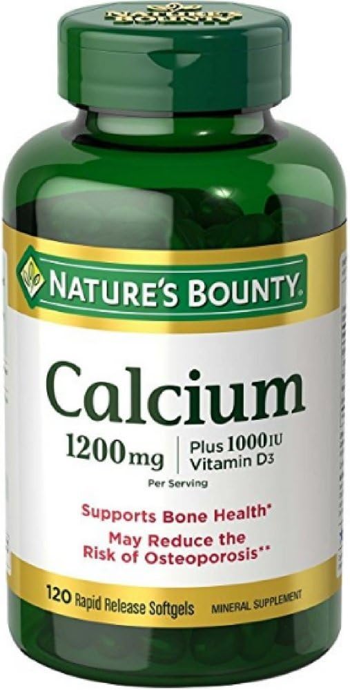 Bounty Calcium Plus Vitamina D 1200mg, 120 Softgels (Pack of 2)
