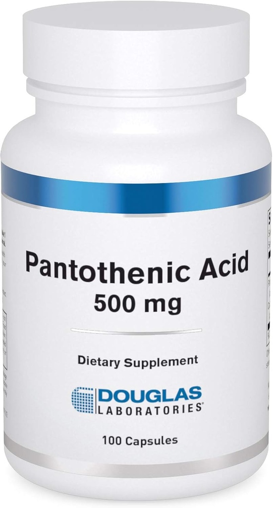 Douglas Laboratories Pantothenic Acid 500 mg ← Vitamina B5 para apoyar la producción de energía celular y el metabolismo*  100 cápsulas
