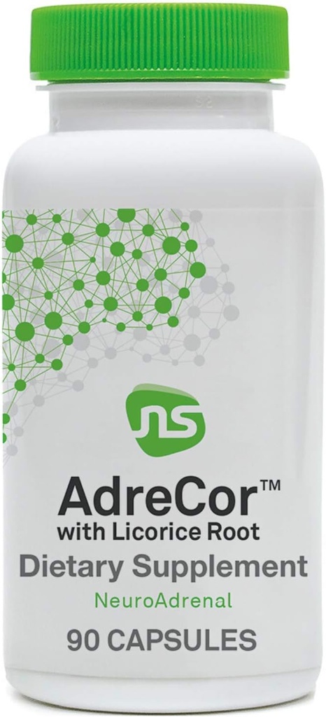 NeuroScience Cortisol Manager " Adrenal Support Supplements for Daily Energy - AdreCor with Licorice Root - L Tyrosine " More to Combat Fatigue " Promote a Healthy Stress Response (90 Capsules)