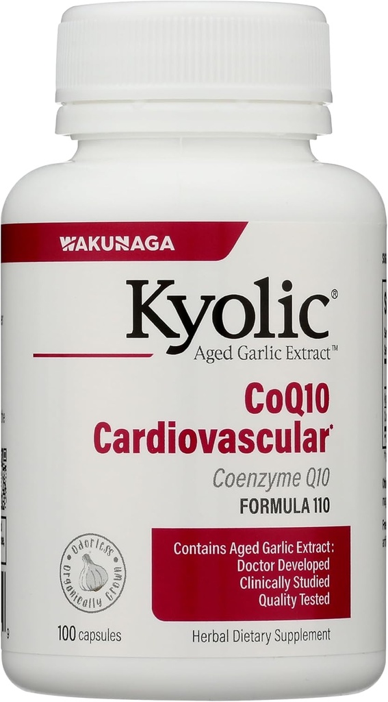Extracto de ajo envejecido Kyolic Fórmula 110, CoQ10 Cardiovascular