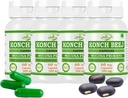 Natural y Puro Herbal MUCUNA PRURIENS (Konch Beej, Kaunch Beej) Extracto Cápsulas ← Potencia más alta, 100% Herbal Producto ← Pack de 60 X 500 mg. Veg. Cápsulas (Pack of 4 Jar)