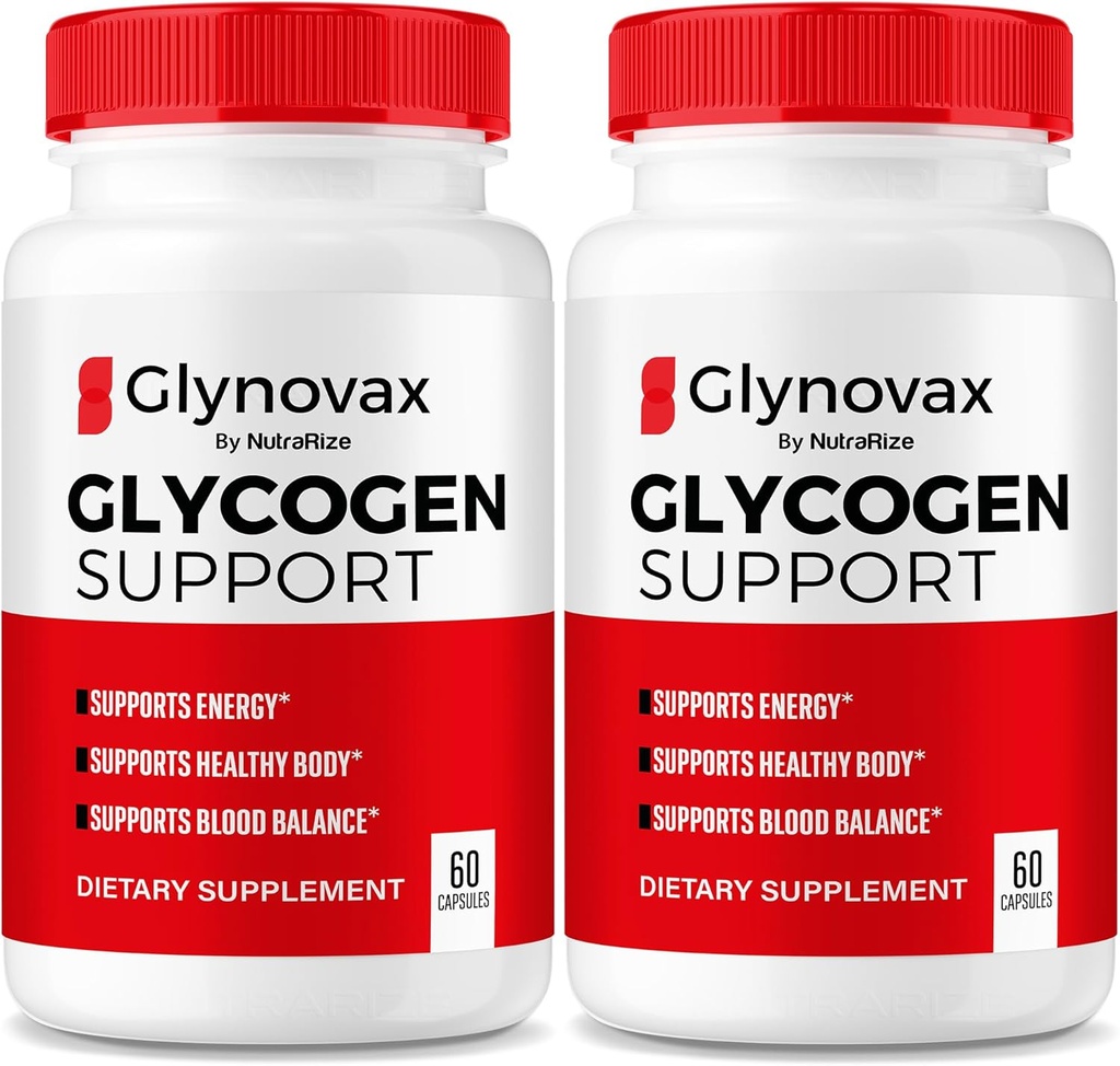 NutraRize (2 Pack) Glynovax Pills, Glynovax Glycogen Support Formula, All Natural Supplement to Maintain Healthy Stable Levels, Official Glyno Vax Reviews (120 Capsules)