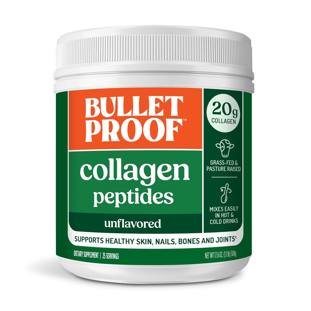 Péptidos de colágeno sin sabor, 17.6 onzas, Grass-Fed Collagen Protein y Aminoácidos para la piel, los huesos y las articulaciones