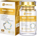 OMOGS NAD+ 300 mg + Trans-Resveratrol 200 mg, Suplemento NAD puro, Max Absorption, Suplemento de bosificación para la reparación de ADN, envejecimiento saludable, energía celular y longevidad, 60 cápsulas