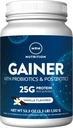 MRM Nutrición Gainer Proteína con Probióticos + Postbióticos ANTE Vanilla Flavored TEN 25g Protein ANTERIGEN Whey Concentrate + Isolate + micellar Casein habit Slow + Fast digesting habit with Digestive enzimas TEN 18 Servings
