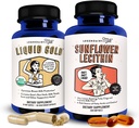 Legendairy Milk Liquid Gold + Sunflower Lecithin Lactation Supplement for Milk Supply Increase and for Clogged Milk Ducts - Breastfeeding Supplements for Milk Flow and Boost Milk Production