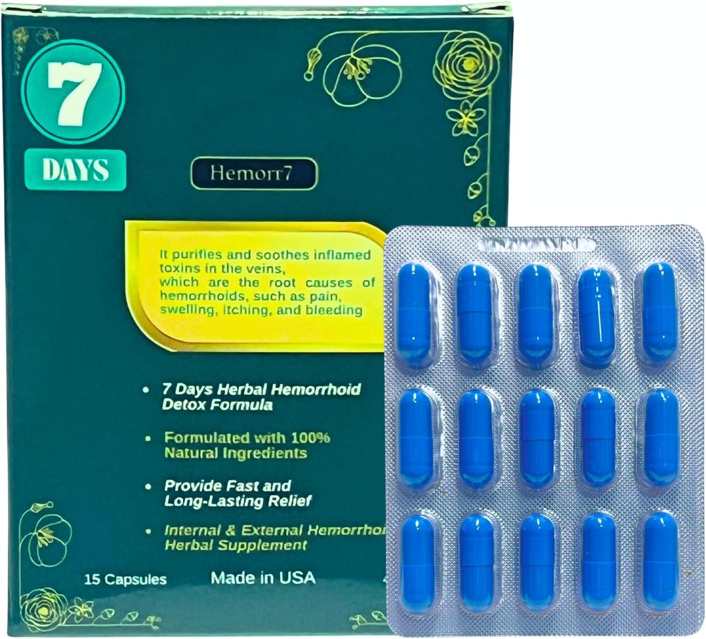 Hemorrhoid Herbal Remedy,7days Detox Fórmula, Herbal Remedios Trabajan para abordar las causas raíz de las hemorroides para el alivio duradero.