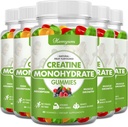Cretina Monohydrate Gummies - Pre-Workout Complex Creatine for Women Men, Enhanced Muscle Strength, Boost Focus and Endurance, Muscle Builder 400 Count