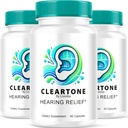 (3 Pack) Cleartone Capsules, Cleartone Ear Pills, Cleart Tone Pills for Hearing, Cleartone Official Capsules Advanced Formula, Cleartone Pills Reseñas, Clear Tone for General Ear Health, 180, 3 Months