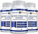 Investigación Bono Verificado Soporte de Salud - Masa de Hueso Rebuild - Complejo de calcio triple, Vitamina D3, Vitamina K2, Isoflavonas de Soya, BioPerine - 180 Tabletas - 3 Mes de Suministro