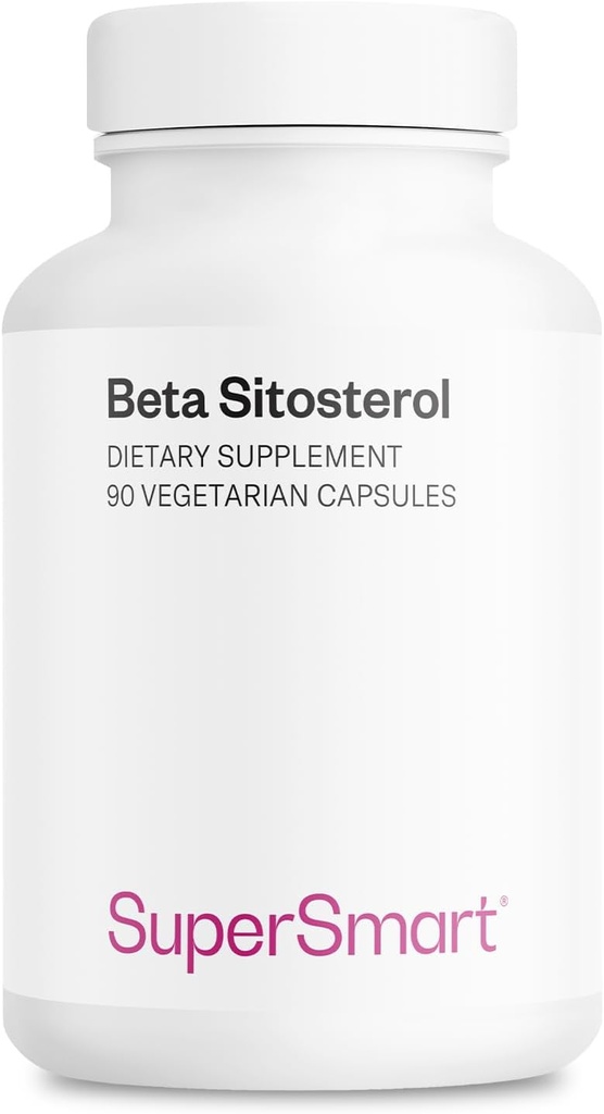 SuperSmart Beta-Sitosterol Suplemento 180mg por día (Patented) - Plant Sterols - Extracto de Beta-Sitosterol para hombres latitud No GMO &amp; Gluten Gratis - 90 cápsulas vegetarianas