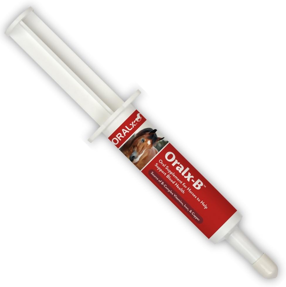 Oralx-B Complejo de alta potencia B-Vitamin y Booster Mineral Chelated. Suplemento nutricional para caballos de trabajo duro. Pasta oral en la jeringa fácil. Análisis garantizado. Hecho en EE.UU.