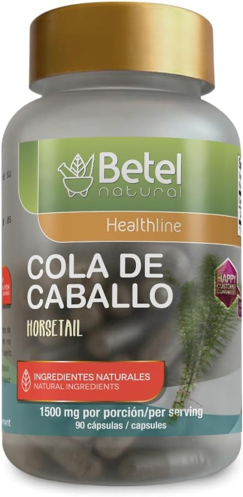 Premium Cola de Caballo (Horsetail) Herbal Capsule by Betel Natural - Healthy Nails, Skin, & Hair - 1500 mg per Serving
