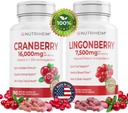 Todo en un envase de PAC - Cerradura &amp; Lingonberry Capsules - Vitamina C y 25% Proanthocyanidins para la tract orina, Gut Health, Antioxidant Support - Non-GMO, Gluten-Free, Vegan Supplement