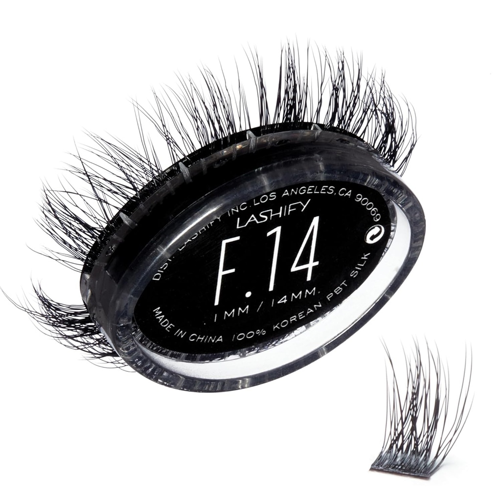 Lashify Fluffy 14mm Gossamer Extensión de pestañas Rellenar, Negro, Fácil DIY Falsos pestañas Para Añadir la plenitud y la dimensión