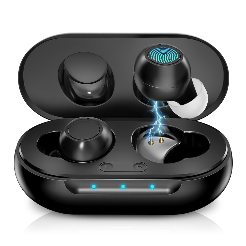 Amplificador de sonido para el amplificador de sonido para el amplificador de sonido para el amplificador de escucha digital para oídos auditivo Earbuds Devices for Adult, Black