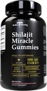 Medical Miracles Shilajit Gummies - 1000mg Pure Himalayan Extract w/Fulvic Acid, Vegan, Sugar-Free, High Potency. Energy & Immunity Support with Over 84 Minerals. 60 Delicious Gummies