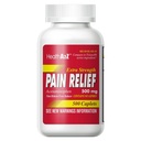 HealthA2Z® Extra Strength Pain Relief, Acetaminophen 500mg, Dye Free, Contains No Aspirin, Fever Reducer, Pain Reliever (500 Count (Pack of 1))