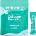 Más alimentos sin sabor Peptidos de colágeno Powder Stick Packs - 100% Grass-Fed, Hidrolyzed Tipo 1 &amp; 3, 20g de Collagen por Serving, Soportes Skin, Hair, Nails & Joints, 8.47 Oz