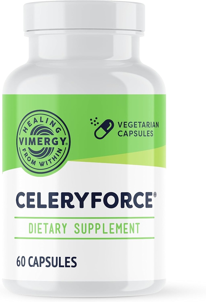 Vimergy Celeryforce – Nutrientes y Aminoácidos – apoya su rutina de bienestar* – Kosher, Vegan &amp; Gluten-Free – 60 cápsulas