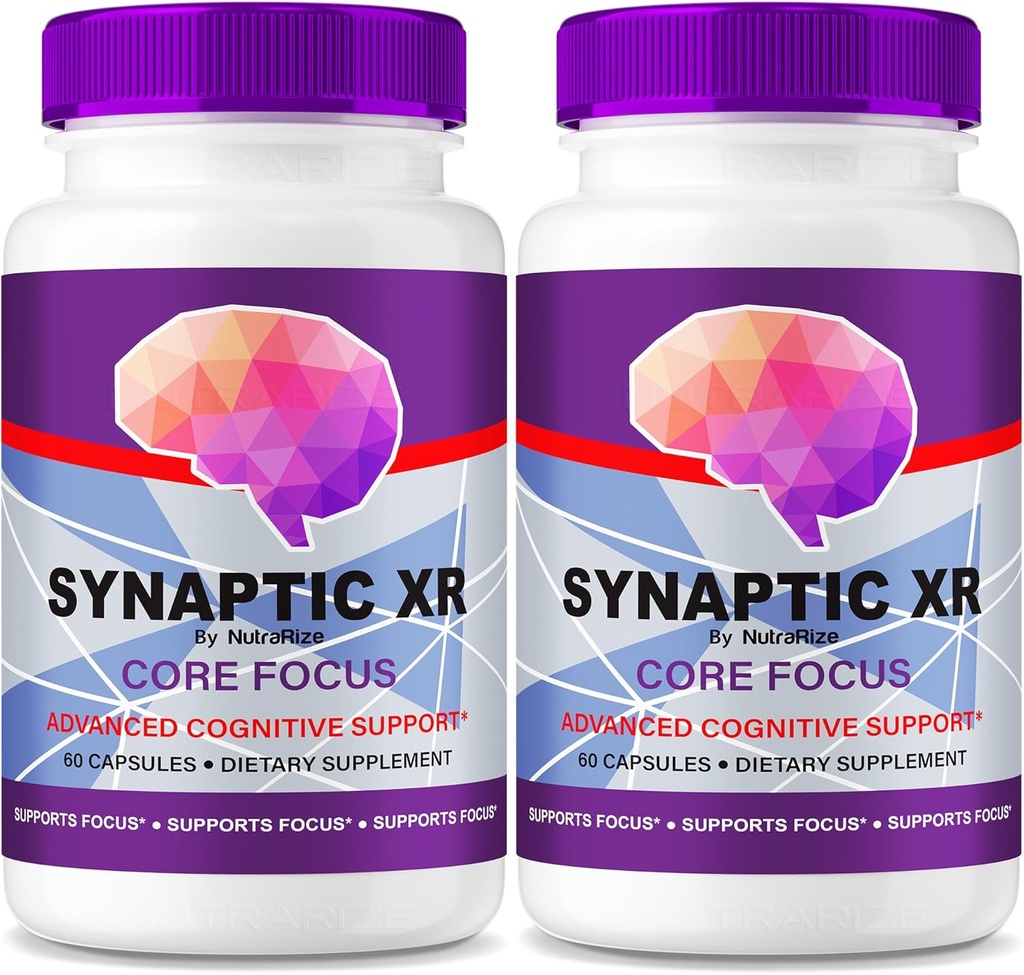 NutraRize (Pack of 2 Synaptic XR – Daily Support Capsules with a Balanced Blend for Focus, Sharpness, and Everyday Performance Tortura Easy-to-Take Pills for Daily Wellness (120 Capsules)