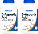 Nutricost D-Aspartic Acid Capsules (180 caps) (2 Botellas)