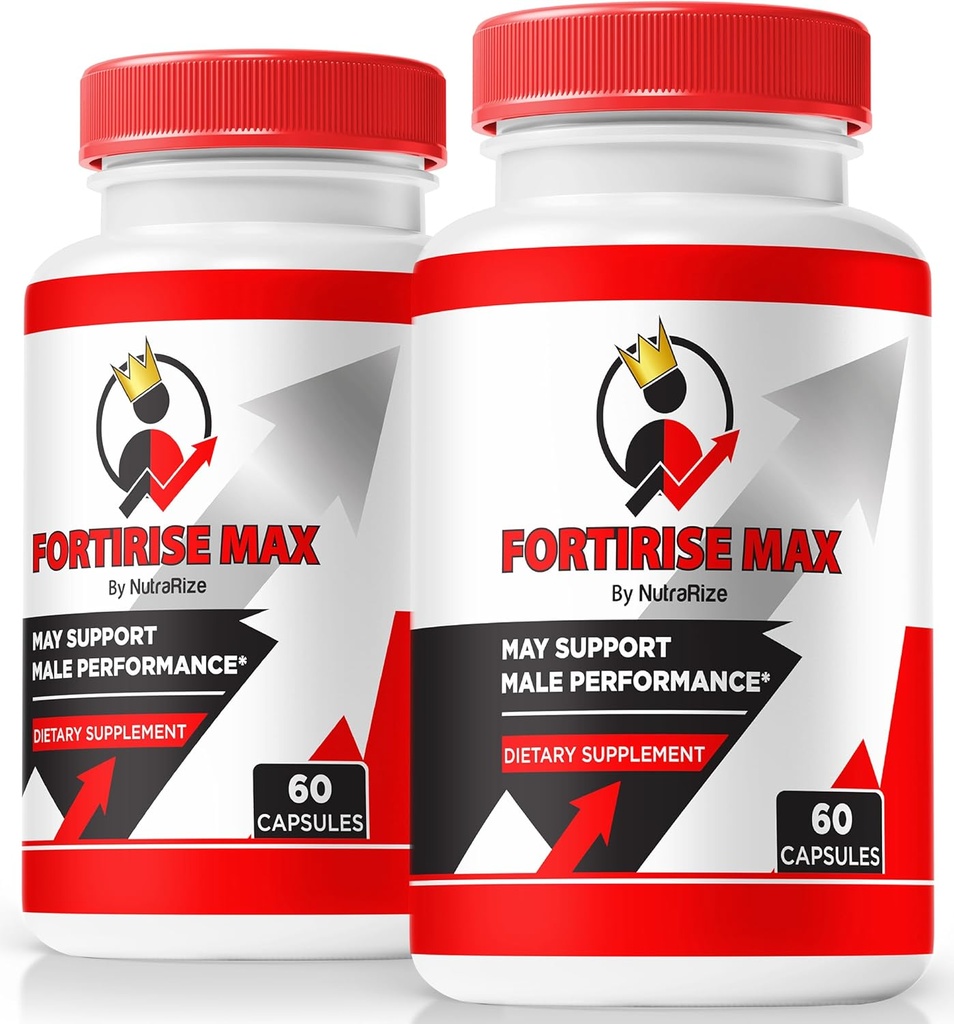 (2 Pack) Fortirise Max, Official Fortirise Max for Men - Supports Stamina and Energy Levels, All Natural Formula to Support Performance and Overall Health, Fortirise Max Pills Review (120 Capsules)