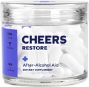 Saludos Restaurar Silencioso Suplemento con DHM + L-Cysteine ← Se siente mejor después de beber &amp; apoyar su vida útil 6 Doses ¦ Dihydromyricetin, Cysteine, Milk Thistle, Prickly Pear, B-Vitamins, Ginger